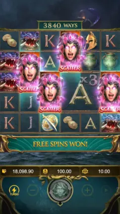 Legend of Perseus FREE SPINS FEATURE