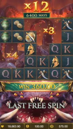 Legend of Perseus FREE SPINS FEATURE