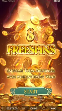 Midas Fortune FREE SPINS
